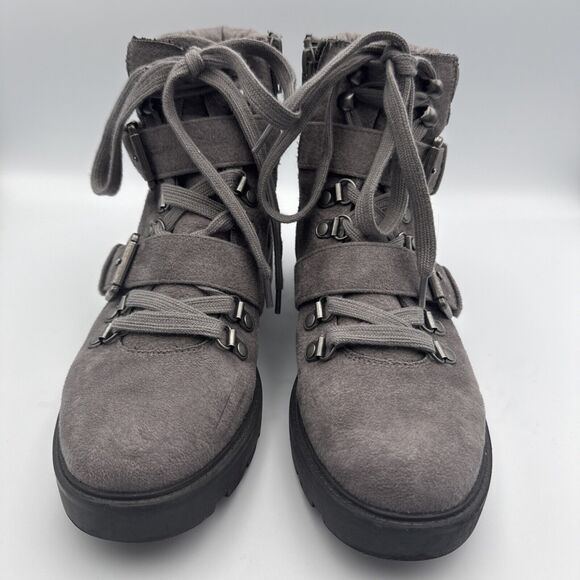 Cliffs by White Mountain Women's Marlee Gray Buckle/Zipper/Laces Boot Size 8M - Picture 1 of 7